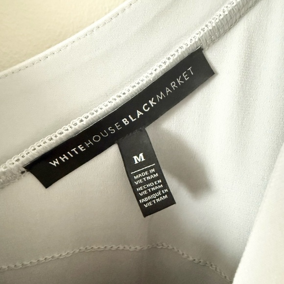 NWT White House Black Market Flapper Fringe Dress in Gray Size M - Picture 4 of 8